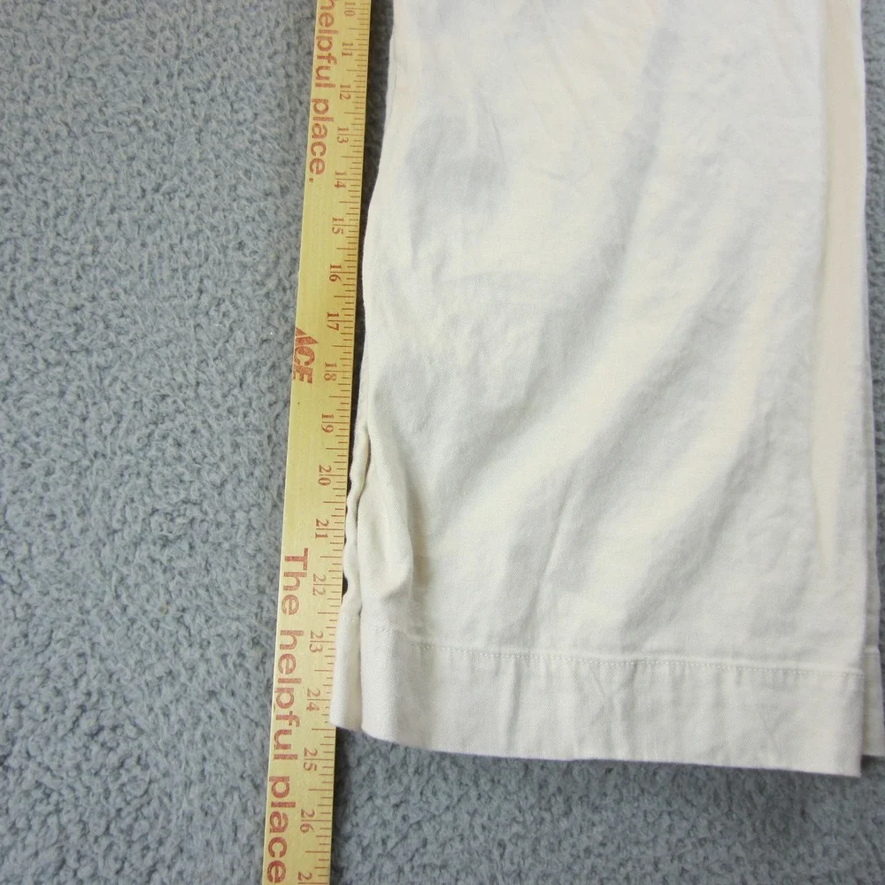 Maeve Anthropologie The Colette Wide Leg Crop Pant Womens 32 Cream Off White Y2K - Picture 9 of 12